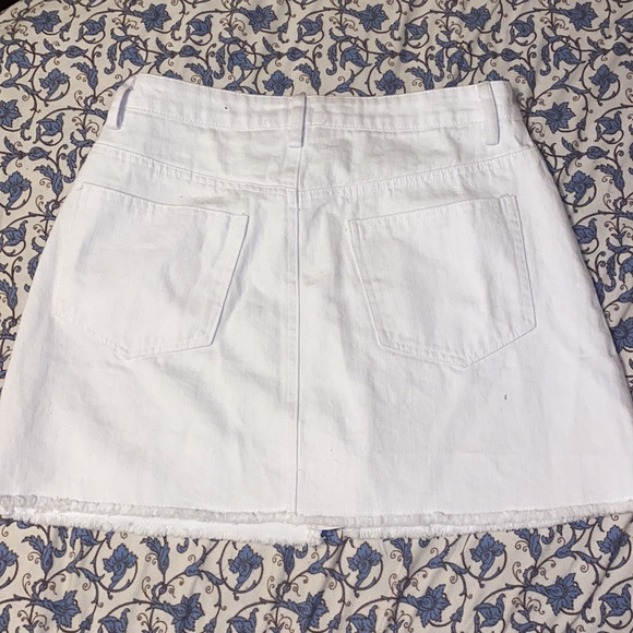 White she +sky skirt , fringe bottom, size small - Picture 4 of 4